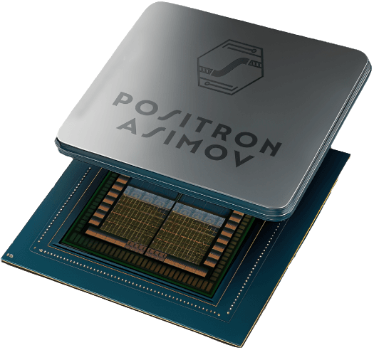 Asimov accelerator chip with its lid lifted to reveal the silicon